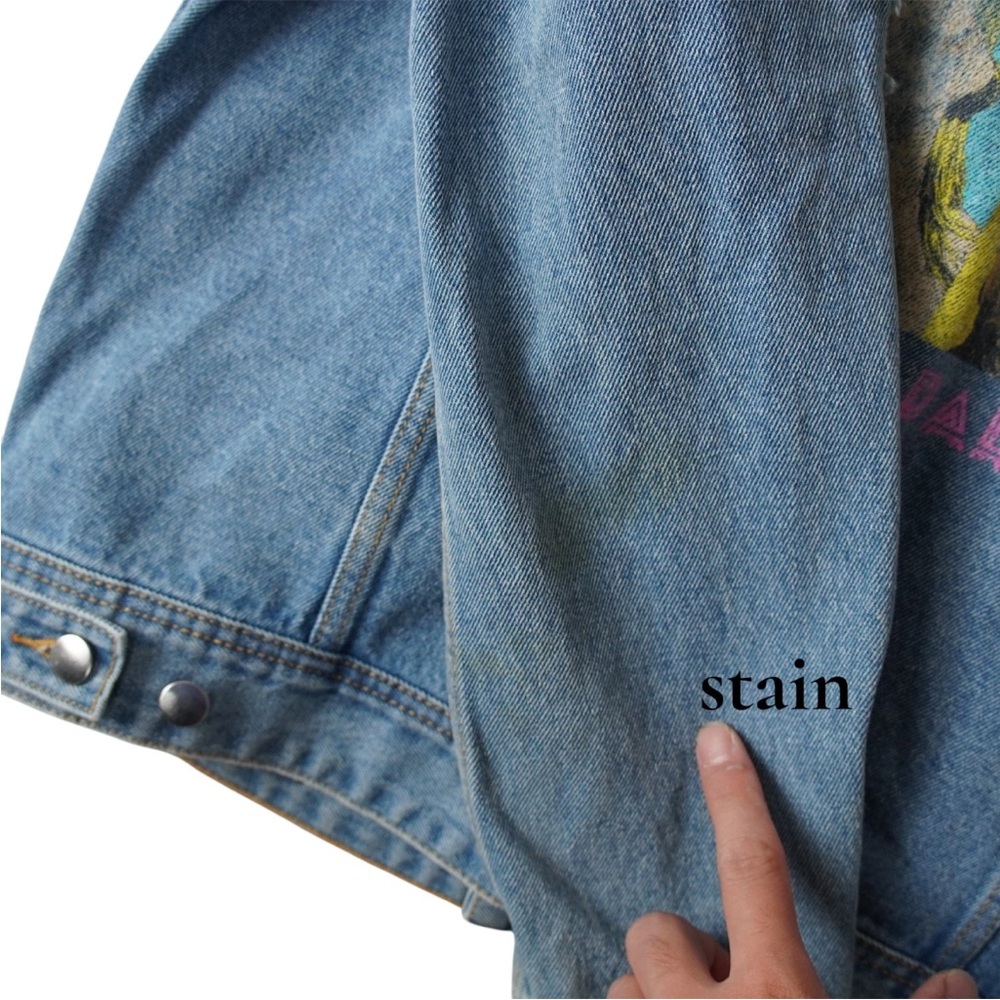 GUESS JLO Dillon Denim Jacket Adult Size Large Blue Jennifer Lopez It's My Party - Picture 12 of 14